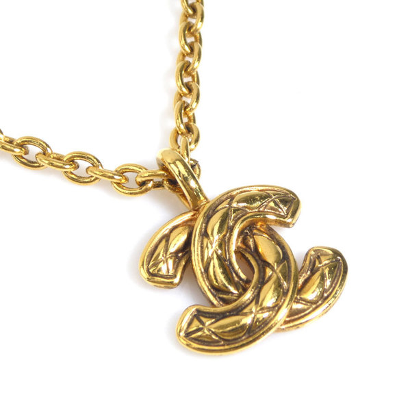 CHANEL Coco Mark Metal Gold Necklace for Women e59365g - Picture 1 of 5